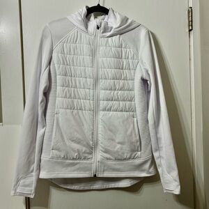 Tuff Athletics White Quilted Hooded Jacket